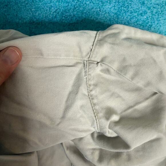 VTG Anchor Blue Baggy Chino Pants 33x32 Tan (Fits 30x28.5) Skater Y2K - Picture 13 of 16